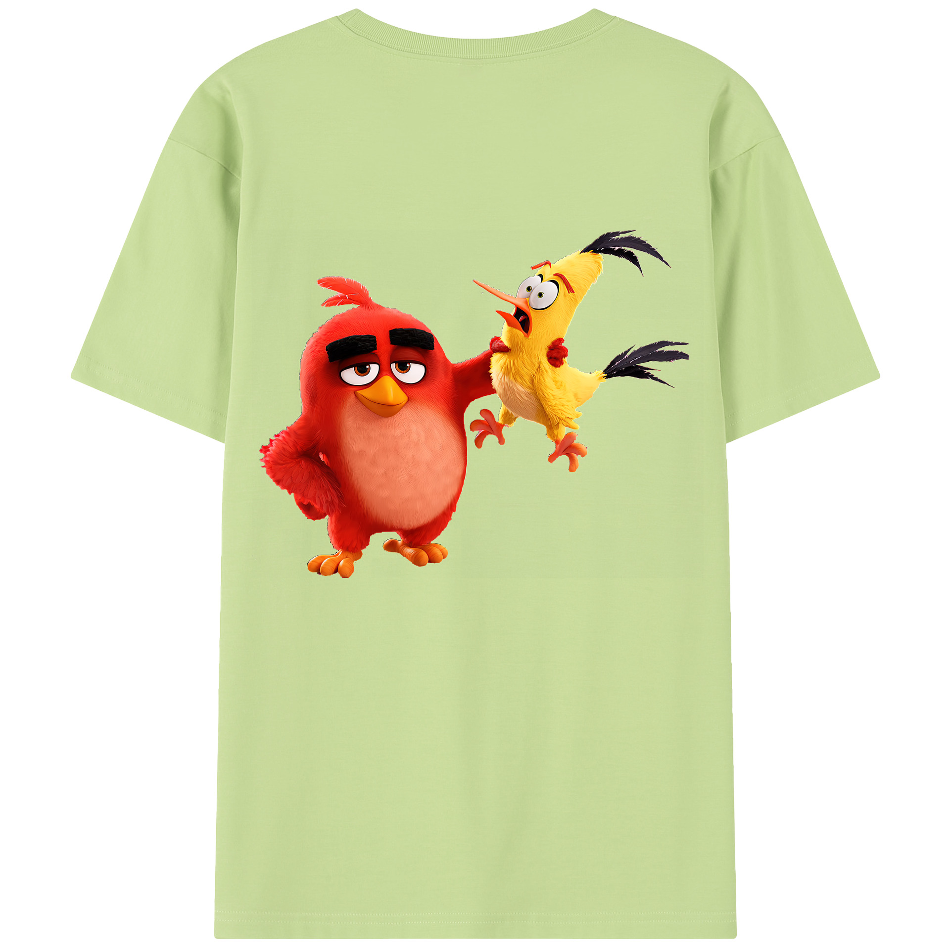 （画像用） Angry Birds アングリーバード 綿100％半袖Tシャツ（背面プリント）